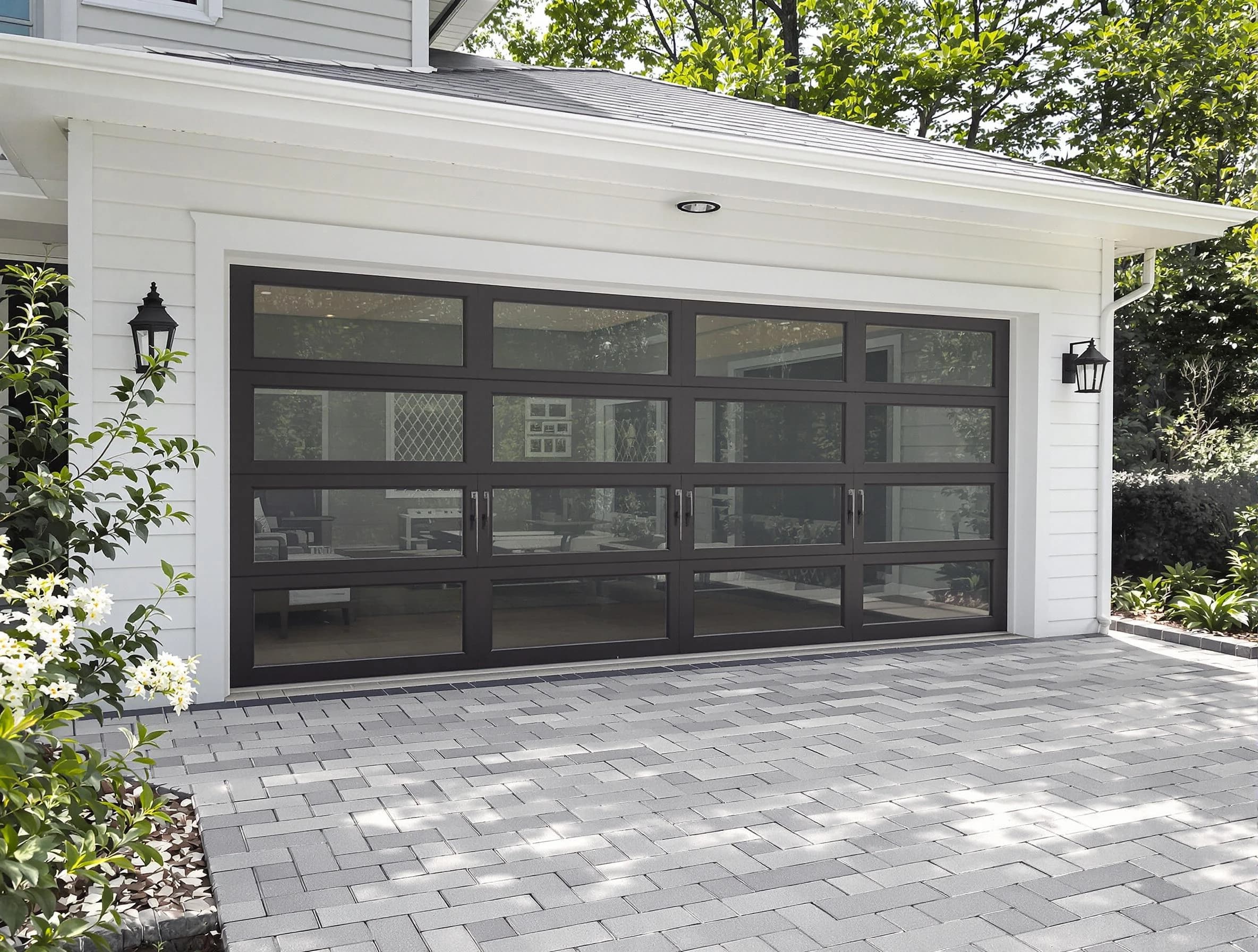 Oakmont Garage Door Repair design specialist presenting custom garage door options to Oakmont homeowner