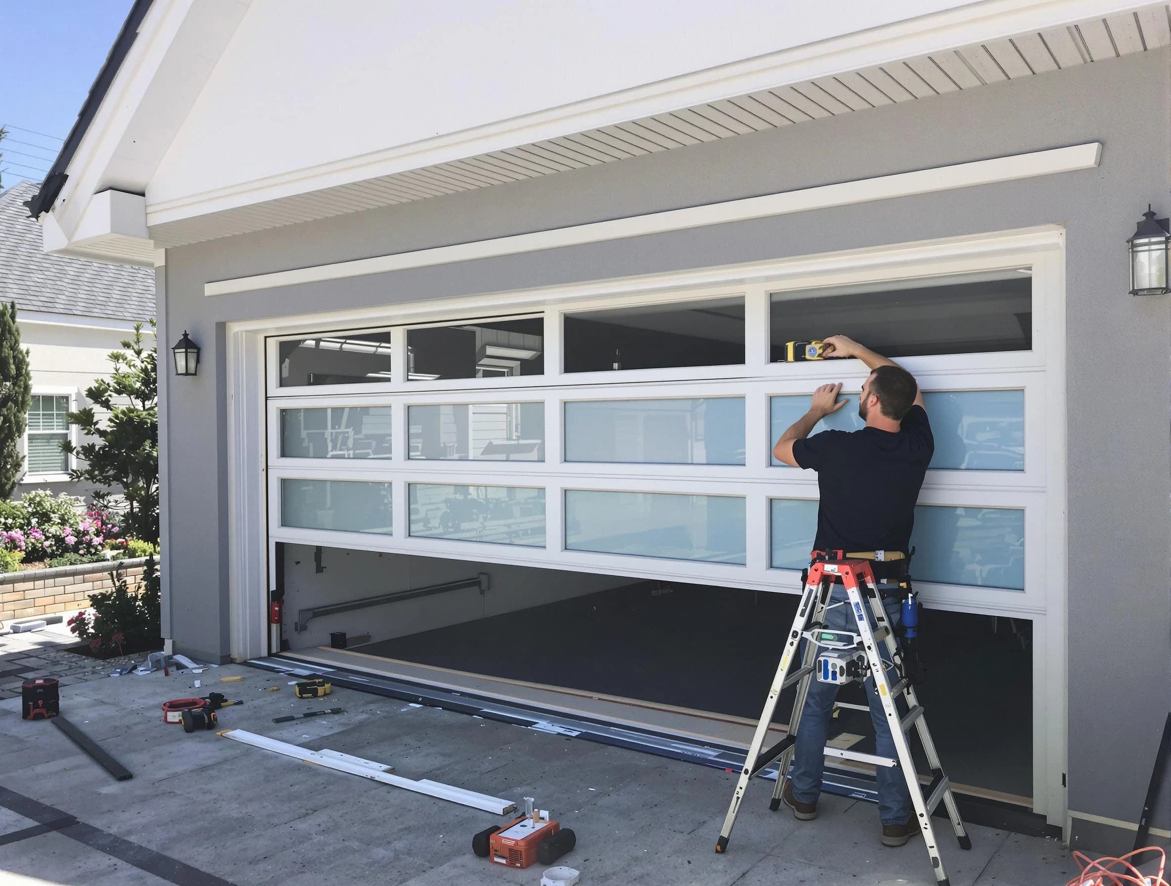 Oakmont Garage Door Repair team performing garage door replacement in Oakmont