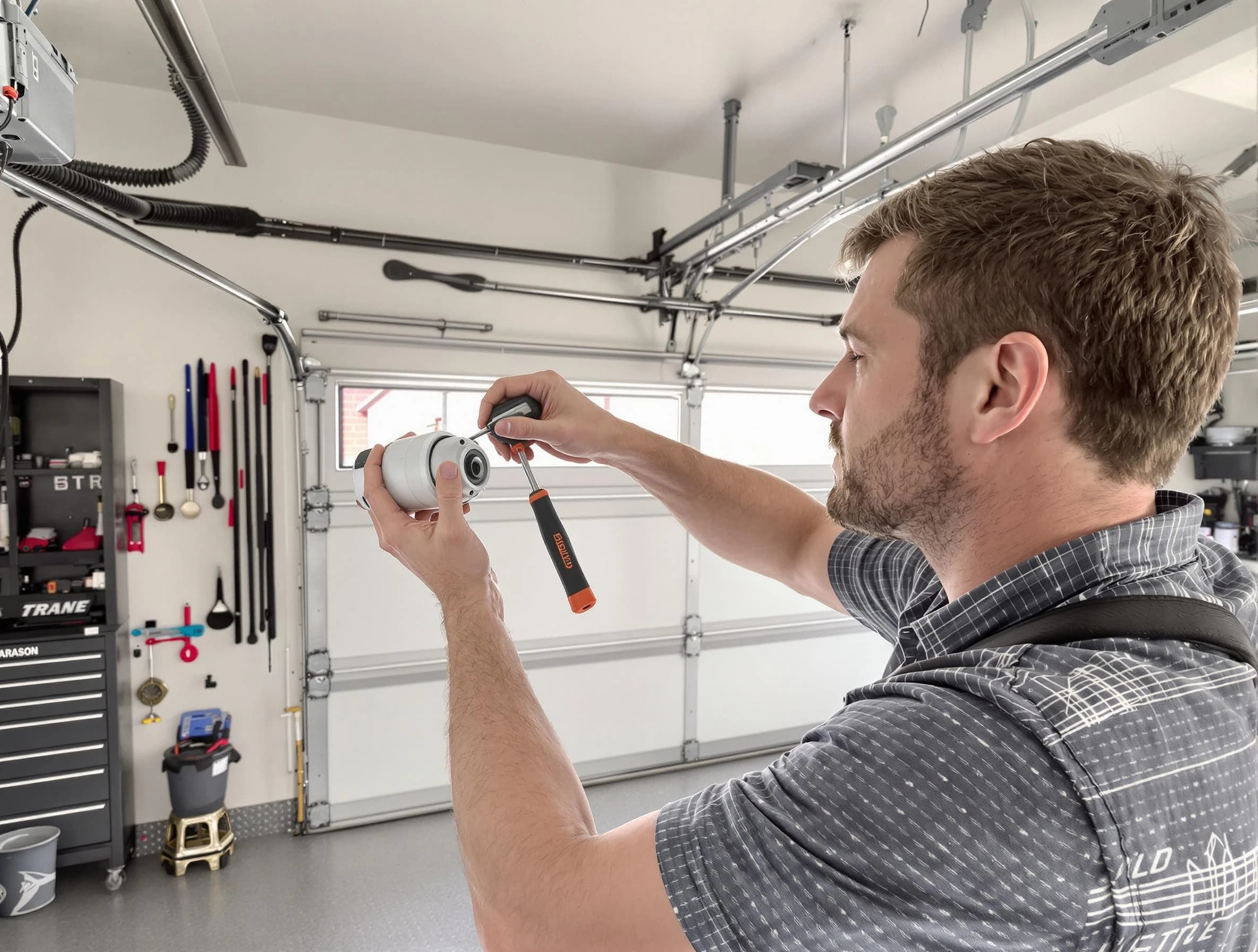 Garage door opener repair service by Oakmont Garage Door Repair in Oakmont