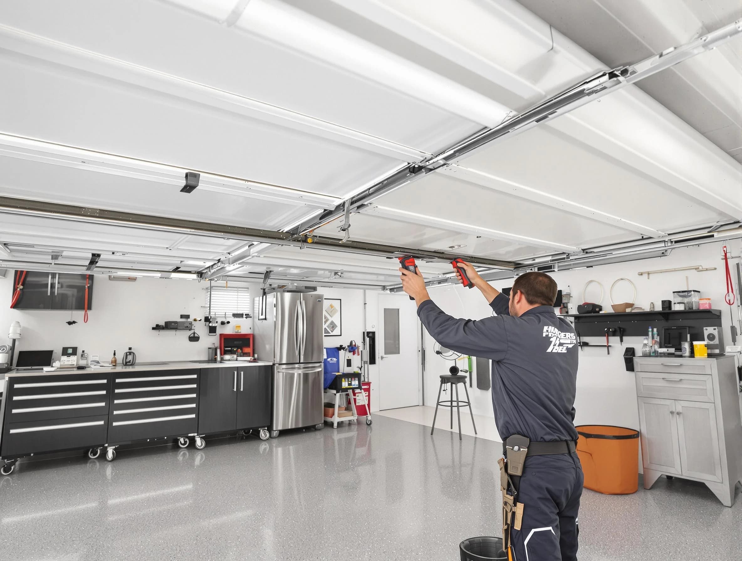 Overhead garage door repair service by Oakmont Garage Door Repair in Oakmont