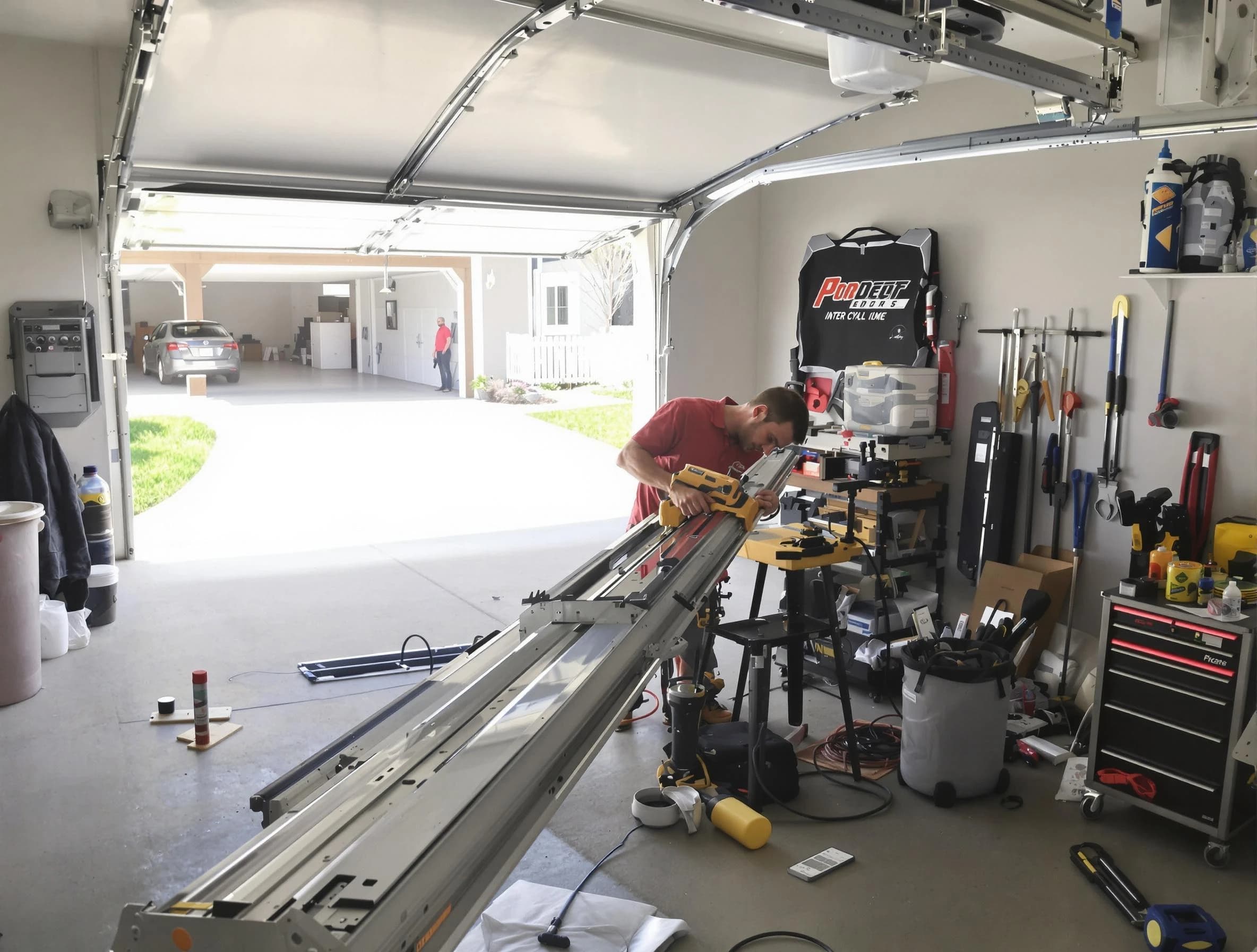 Oakmont Garage Door Repair expert performing track repair in Oakmont